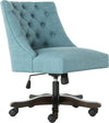 Safavieh Soho Tufted Linen Swivel Desk Chair Light Blue Furniture 