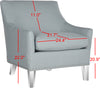 Safavieh Hollywood Glam Acrylic Teal Club Chair and Clear Furniture 