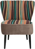 Safavieh Morgan Accent Chair Multi Striped and Black Furniture main image