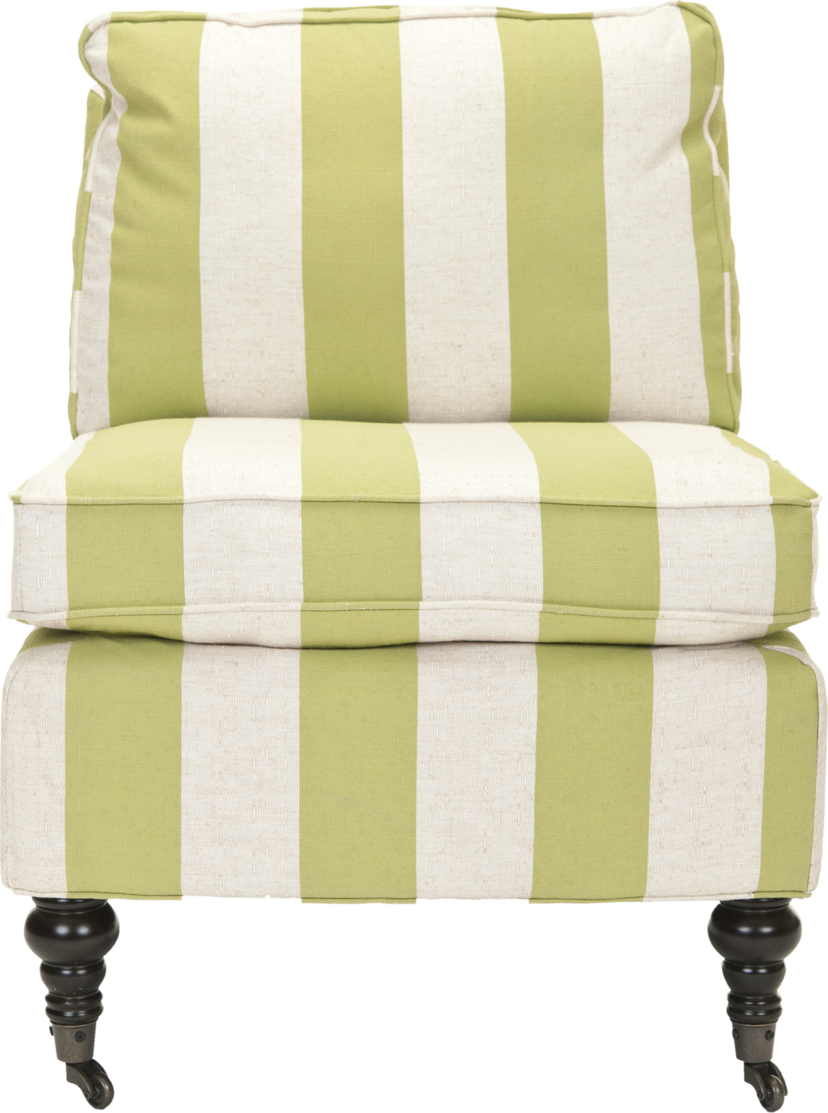 Safavieh Randy Slipper Chair Multi Stripe and Espresso Furniture main image