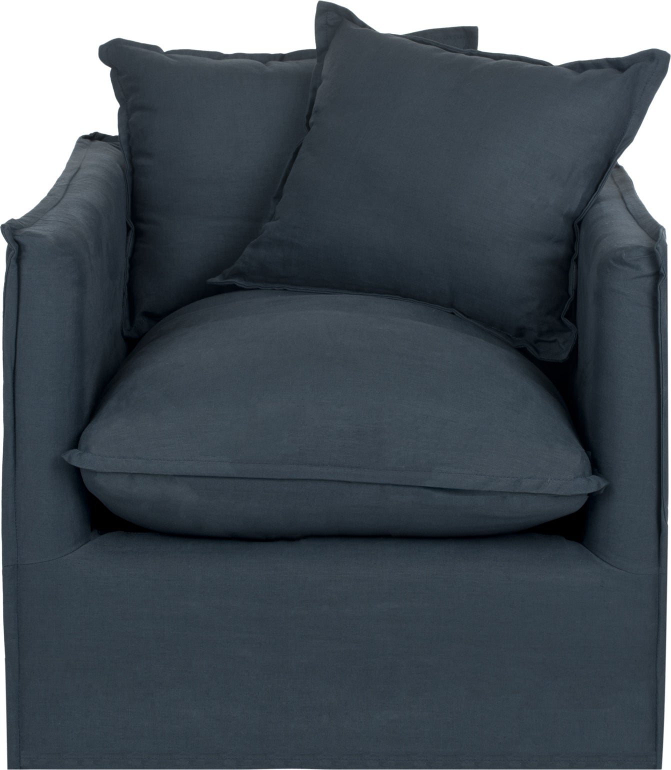 Safavieh Joey Arm Chair Blue and Black Furniture main image