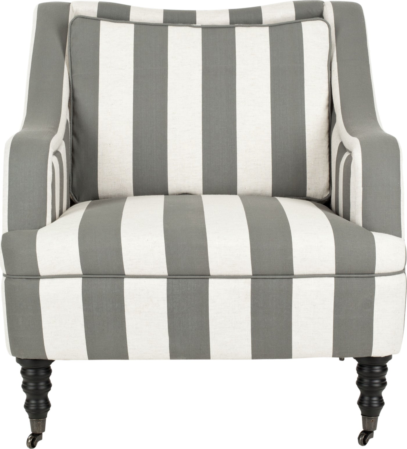 Safavieh Homer Arm Chair Greyish Blue and White Black Furniture main image