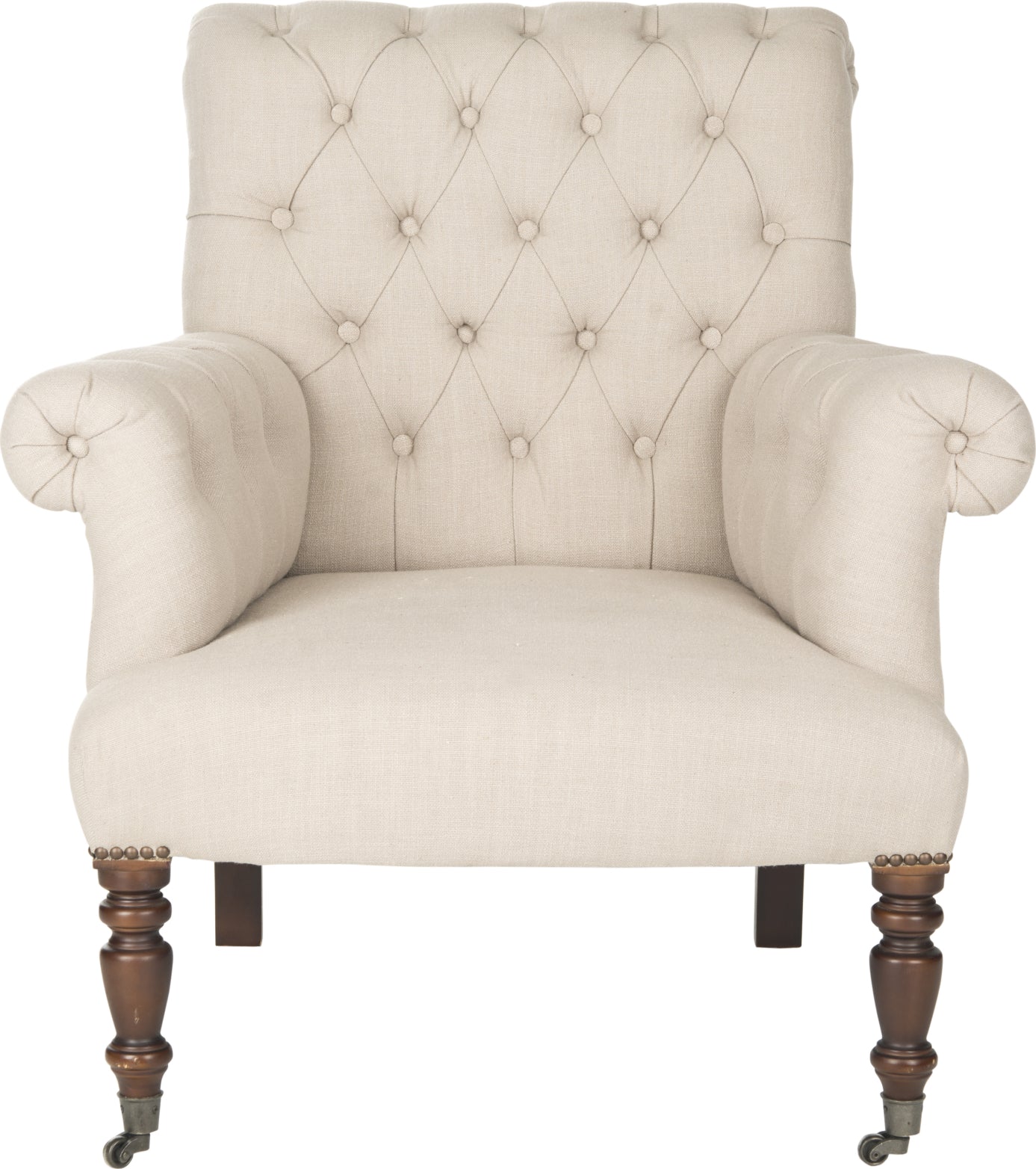 Safavieh Bennet Club Chair True Taupe and Black Furniture main image