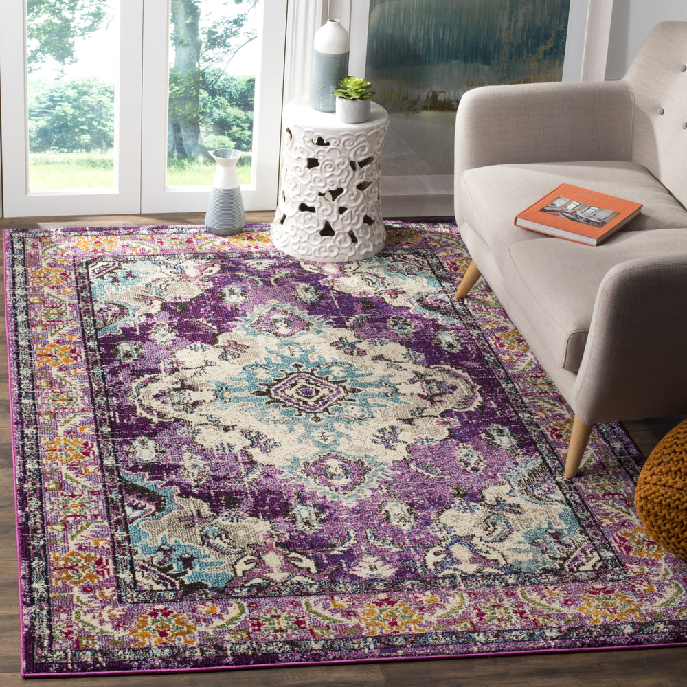 Safavieh Monaco MNC243L Violet/Light Blue Area Rug Feature