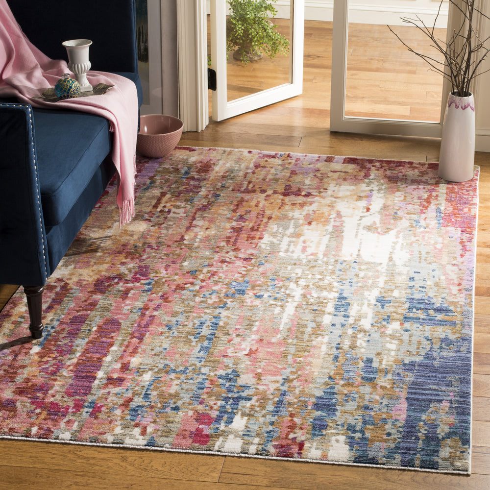 Safavieh Nirvana NVA127Q Red/Multi Area Rug Feature