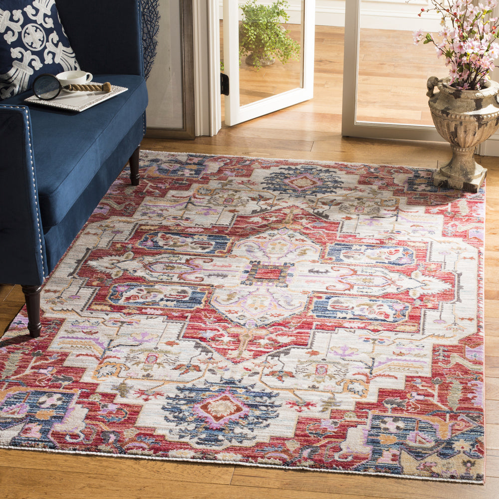 Safavieh Nirvana NVA132C Creme/Red Area Rug Feature