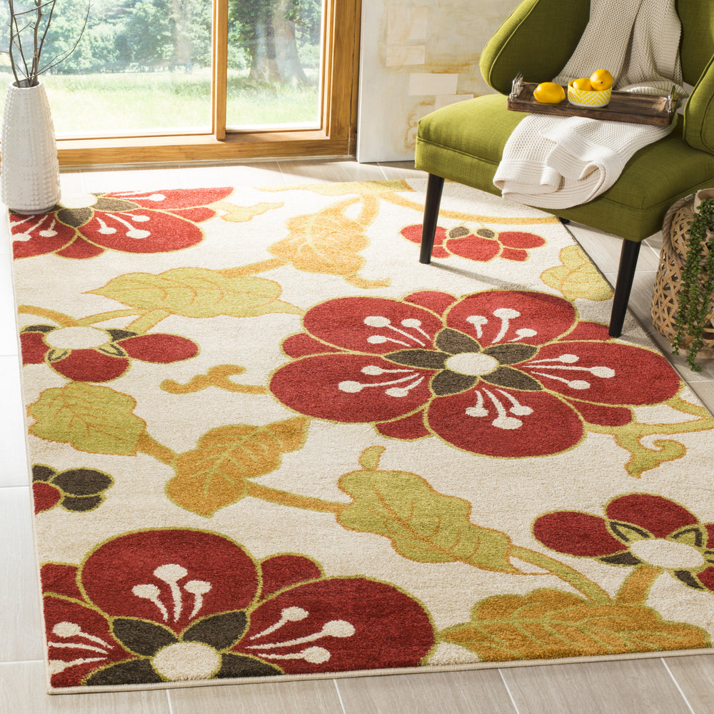 Safavieh Newbury NWB8702 Ivory/Red Area Rug Feature