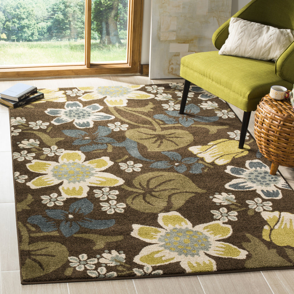Safavieh Newbury NWB8706 Brown/Blue Area Rug Feature
