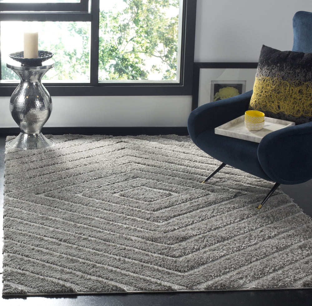 Safavieh Olympia Shag OSG324S Silver Area Rug Feature