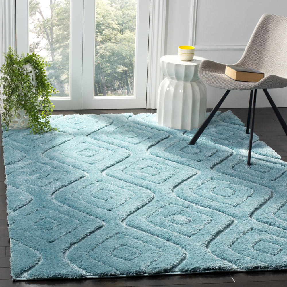 Safavieh Olympia Shag OSG325D Blue Area Rug Feature