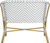 Safavieh Dandra Herringbone Rattan Settee Grey/White Furniture 