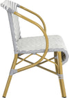 Safavieh Dandra Herringbone Rattan Settee Grey/White Furniture 