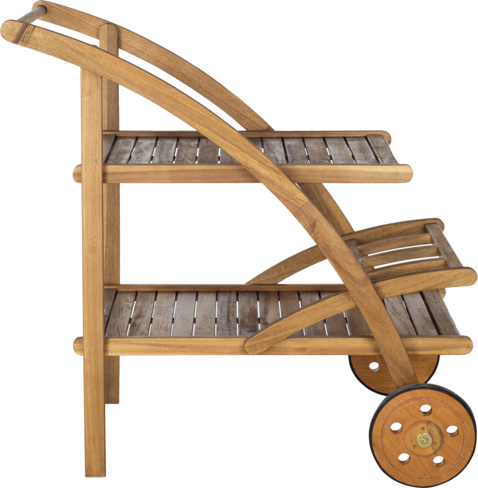 Safavieh Lodi Tea Cart Teak Look Furniture main image
