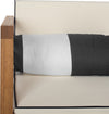 Safavieh Alda 4 Pc Outdoor Set With Accent Pillows Teak/Black/White Furniture 