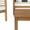 Safavieh Alda 4 Pc Outdoor Set With Accent Pillows Teak/Black/White Furniture 