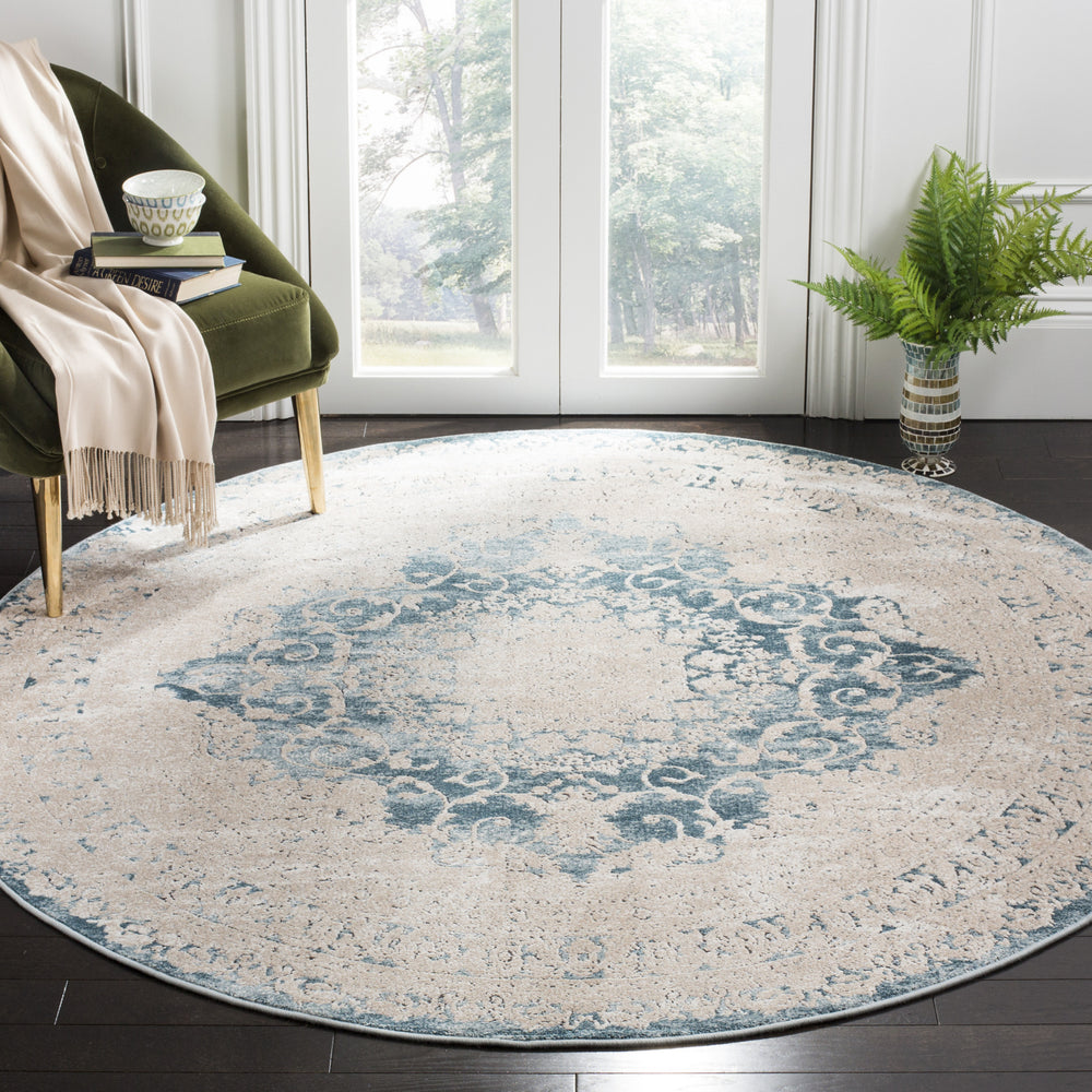 Safavieh Palermo PLM826T Blue/Beige Area Rug Feature
