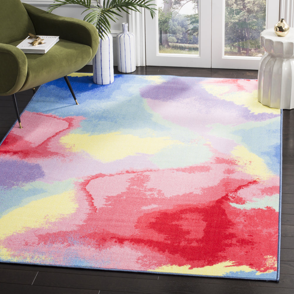 Safavieh Paint Brush PTB121A Fuchsia/Yellow Area Rug Feature