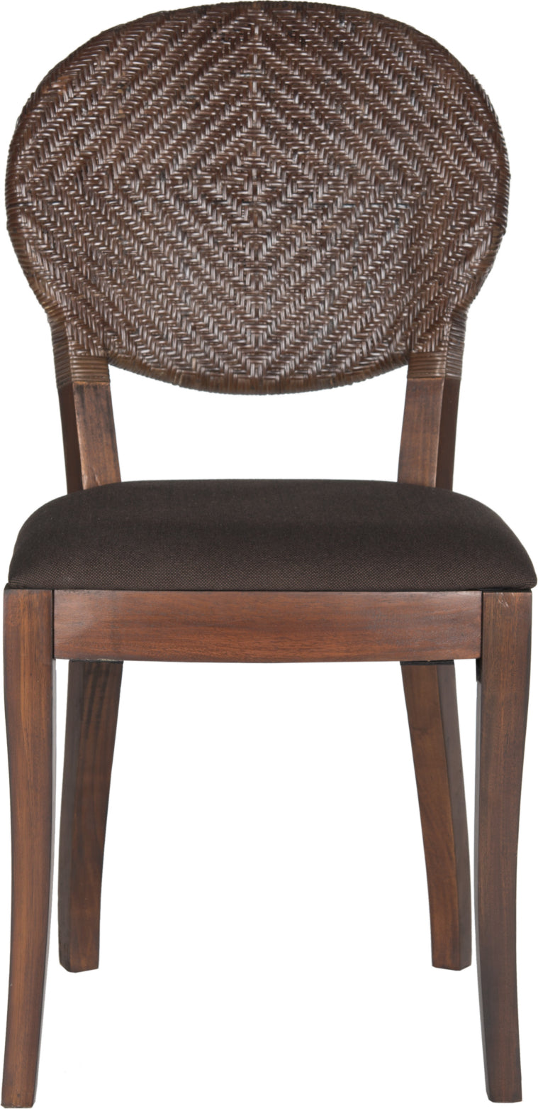 Safavieh Prisco 18''H Rattan Side Chair Brown Furniture main image