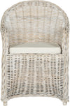 Safavieh Callista Wicker Club Chair White Wash Furniture main image