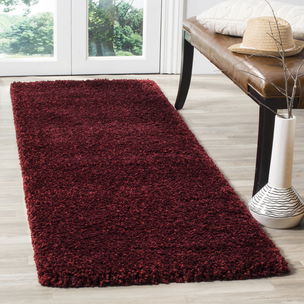 Safavieh Santa Monica Shag SGN725 Maroon Area Rug Feature