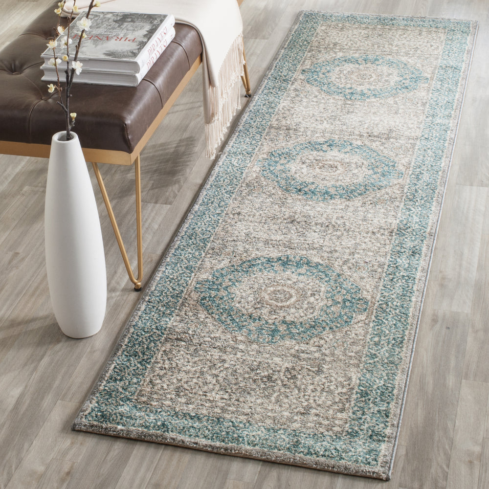 Safavieh Sofia SOF365A Light Grey/Blue Area Rug Feature