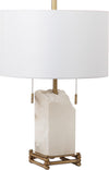 Safavieh Pearl Alabaster 24-Inch H Table Lamp White/Gold Mirror 