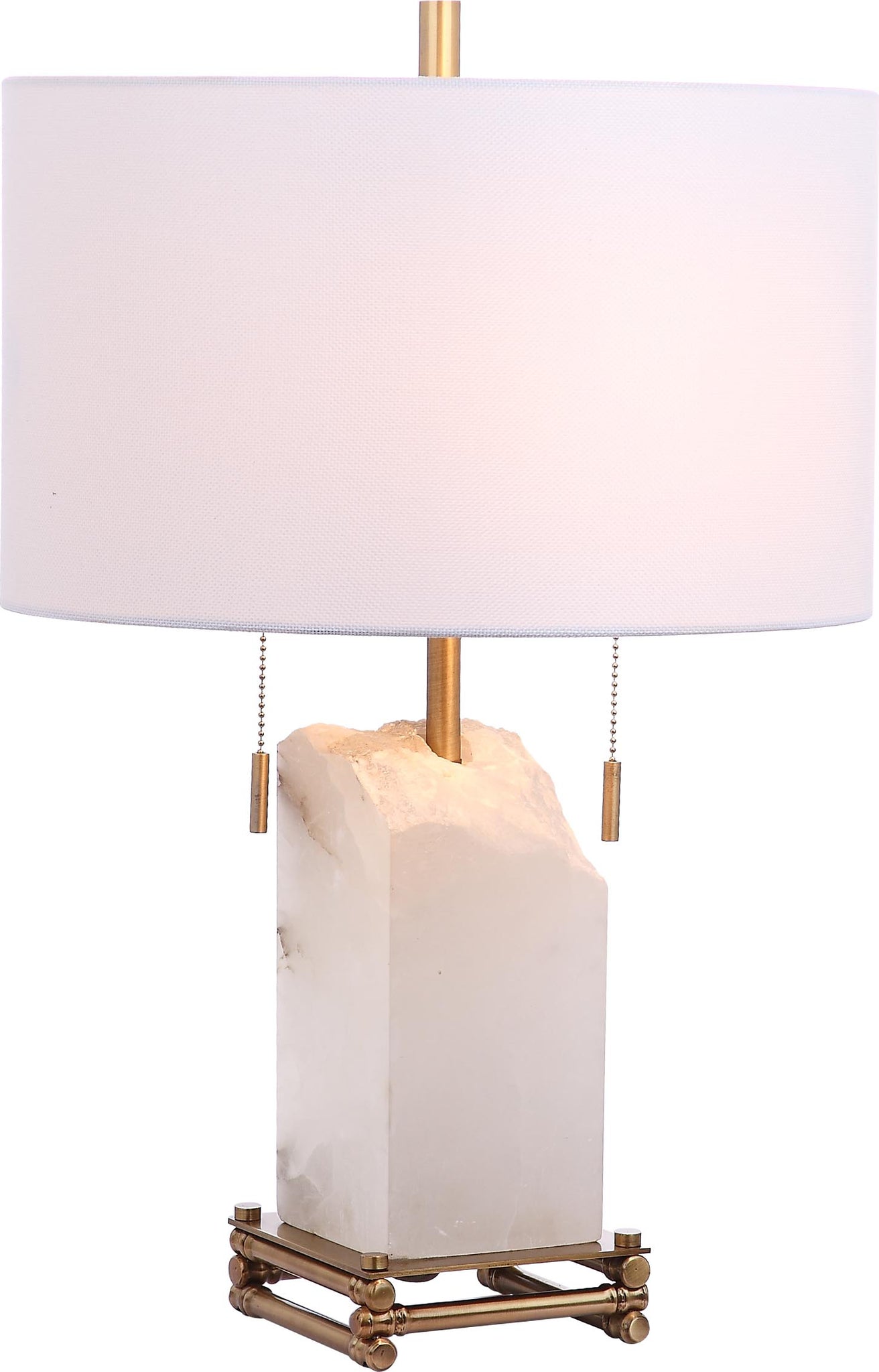 Safavieh Pearl Alabaster 24-Inch H Table Lamp White/Gold Mirror main image