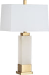 Safavieh Rozella Alabaster 295-Inch H Table Lamp White/Gold Mirror 