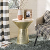 Safavieh Fae Mosaic Top Round Side Table Pink Champagne and Gold Furniture  Feature