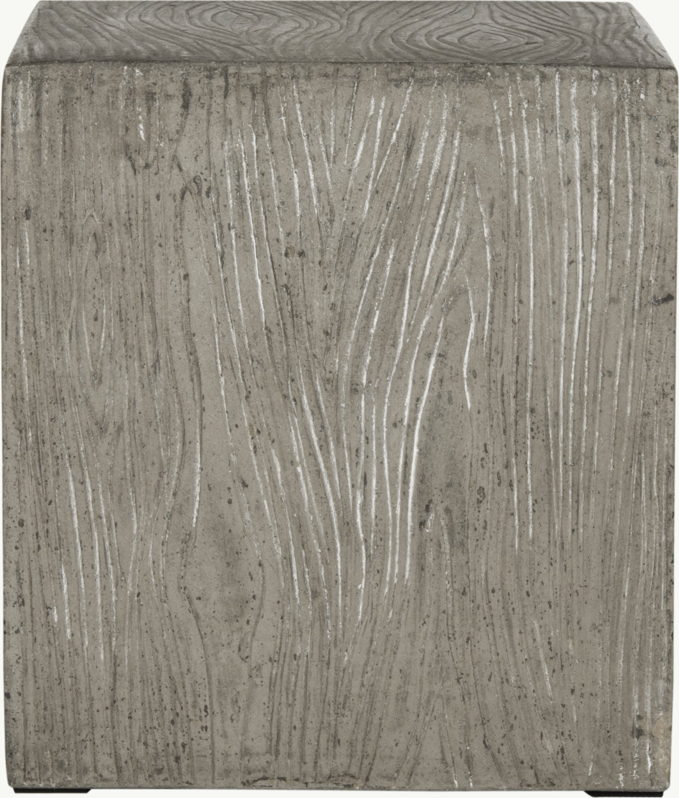 Safavieh Cube Indoor/Outdoor Modern Concrete 165-Inch H Accent Table Dark Grey Furniture main image