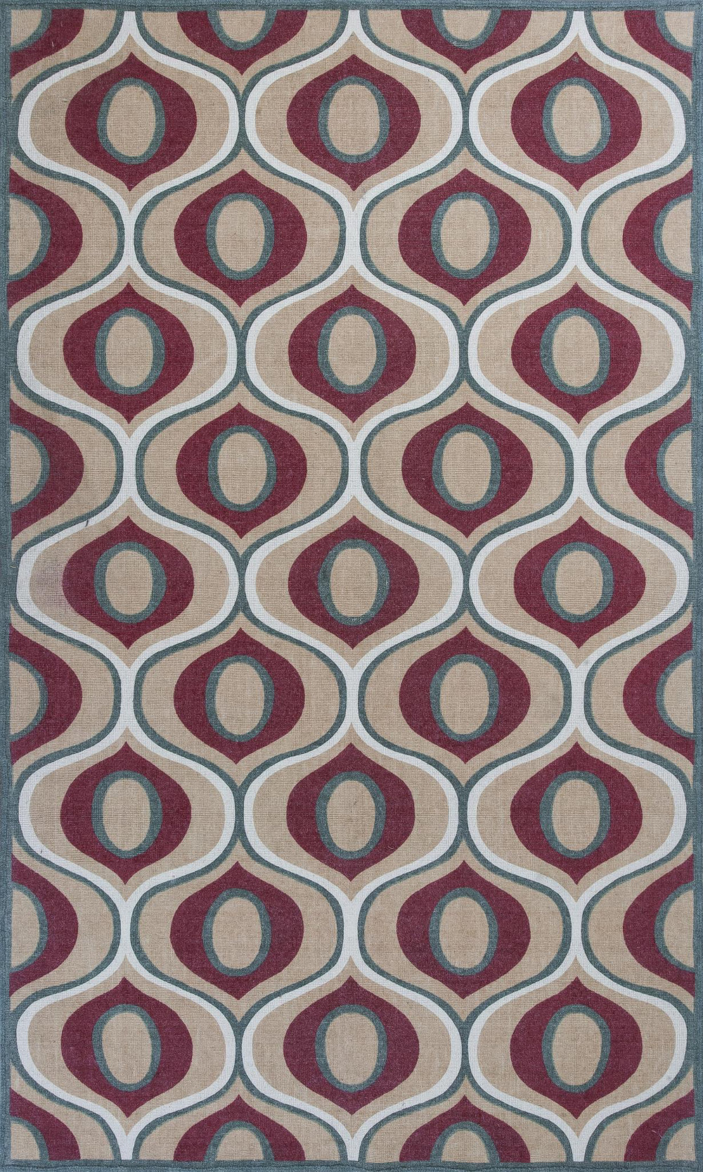 KAS Serafina 2917 Beige/Red Tertulia Area Rug
