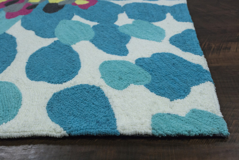 KAS Shelby 6300 Ivory Floral Burst Area Rug Main Image Feature