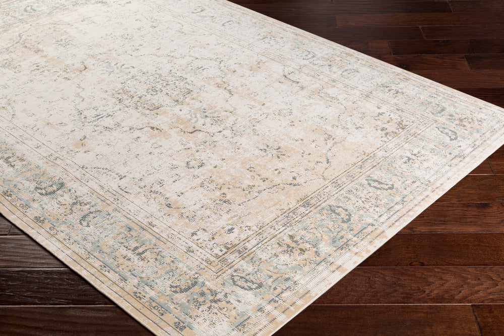 Surya Stonewashed SNW-2300 Area Rug Corner Image Feature