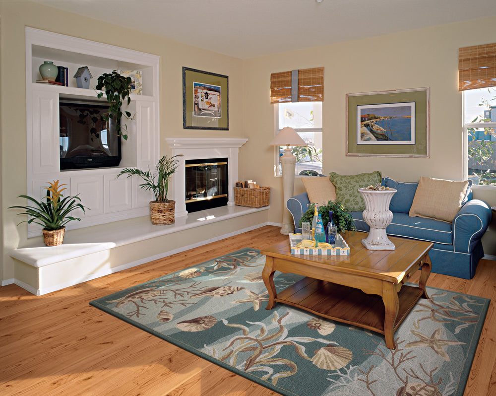 KAS Sonesta 2003 Seafoam Shells Area Rug Main Image Feature