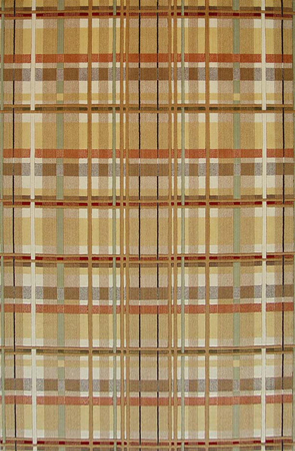 KAS Tate 8503 Earthtone Plaid Area Rug