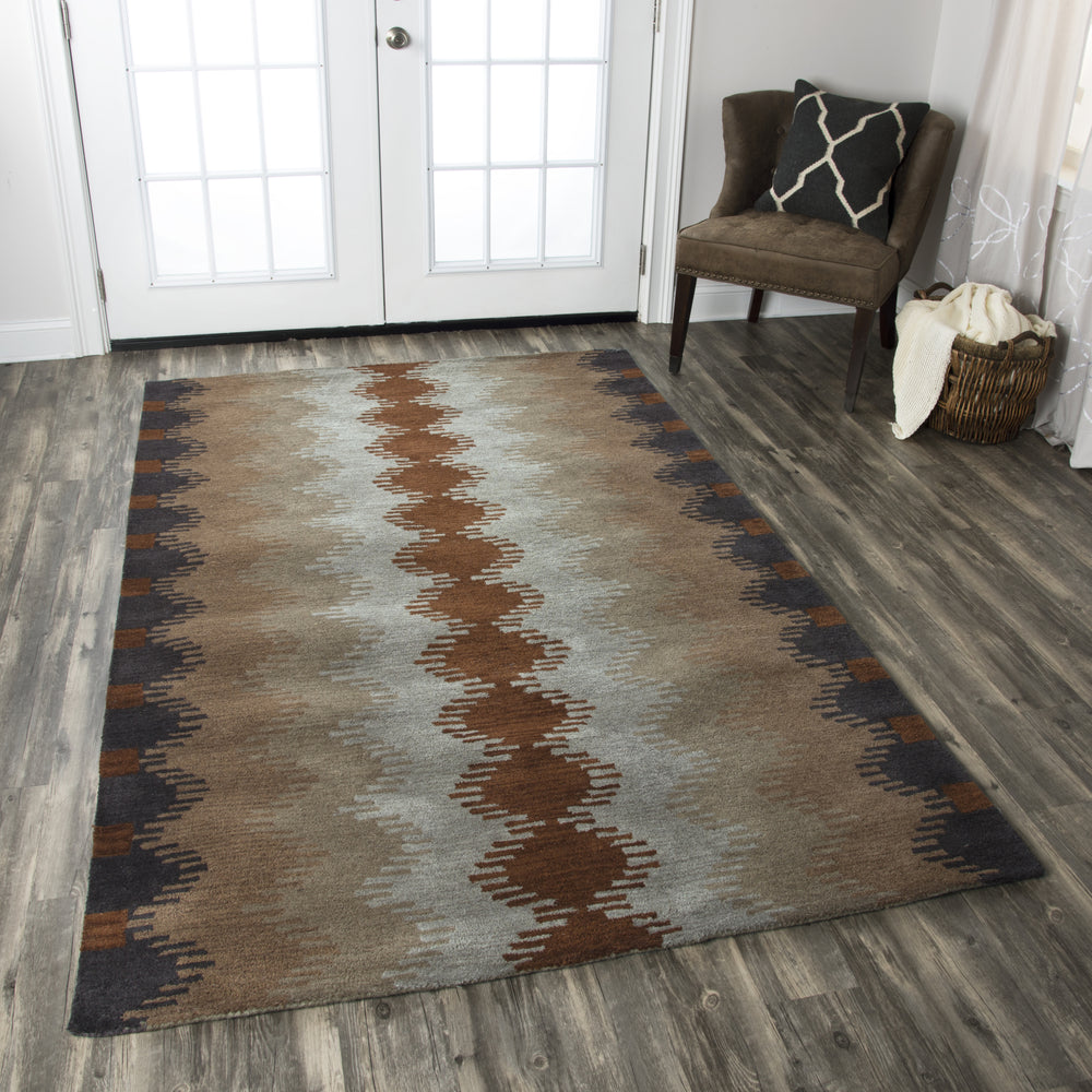 Rizzy Tumble Weed Loft TL9250 Multi Area Rug Room Scene Feature