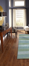 Trans Ocean Piazza Stripes Blue Area Rug by Liora Manne Room Scene Feature