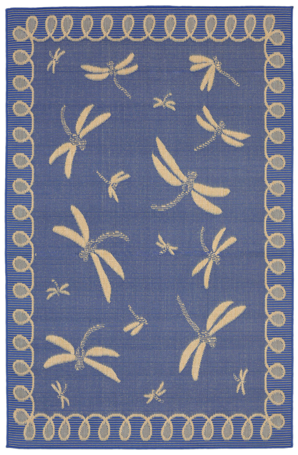 Trans Ocean Terrace Dragonfly Blue Area Rug by Liora Manne main image