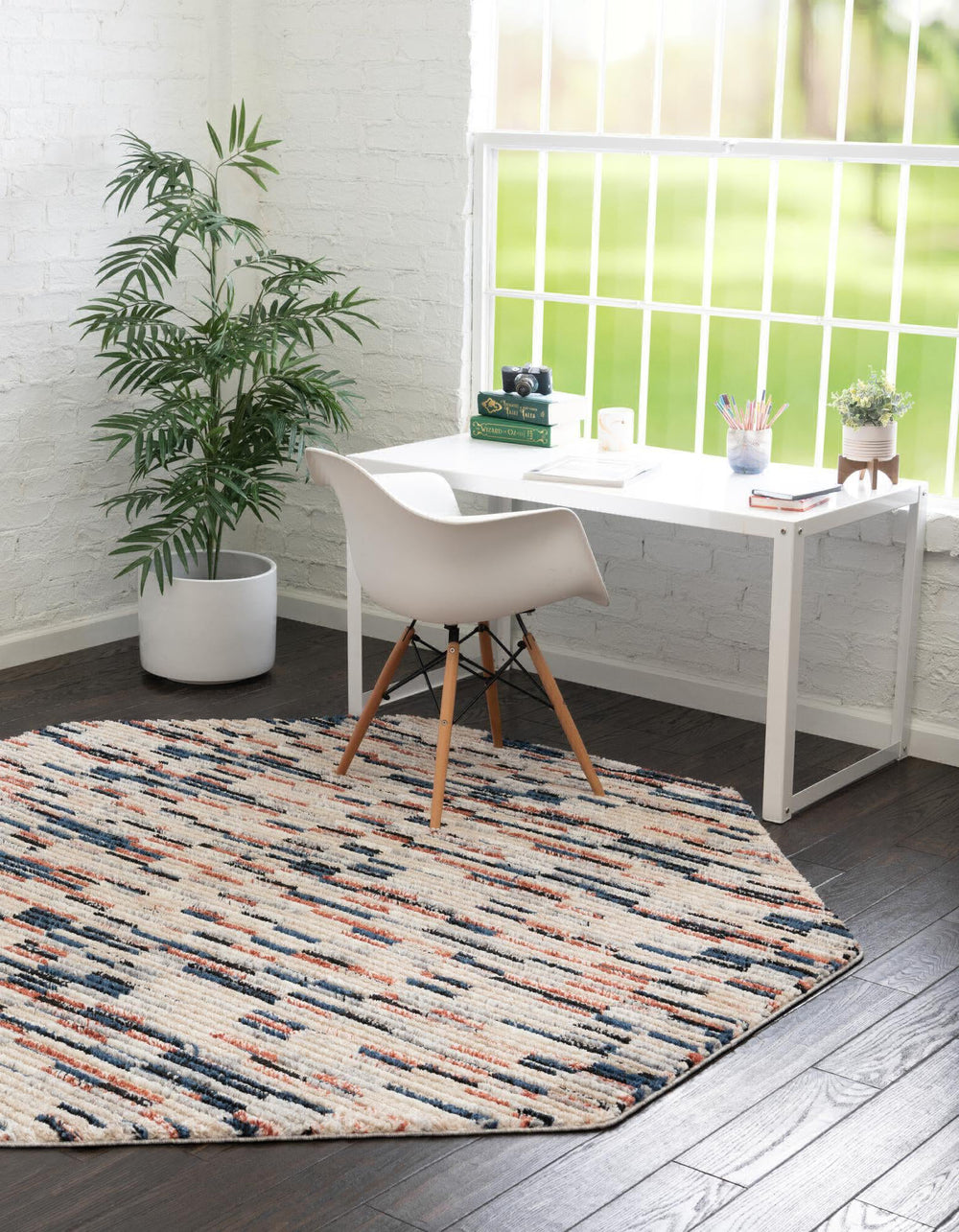 Unique Loom Tucson T-TUSN6 Multi Area Rug Octagon Lifestyle Image Feature