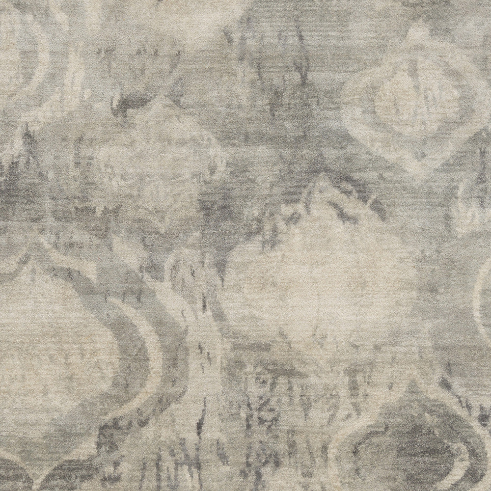 Surya Watercolor WAT-5009 Charcoal Hand Knotted Area Rug Sample Swatch