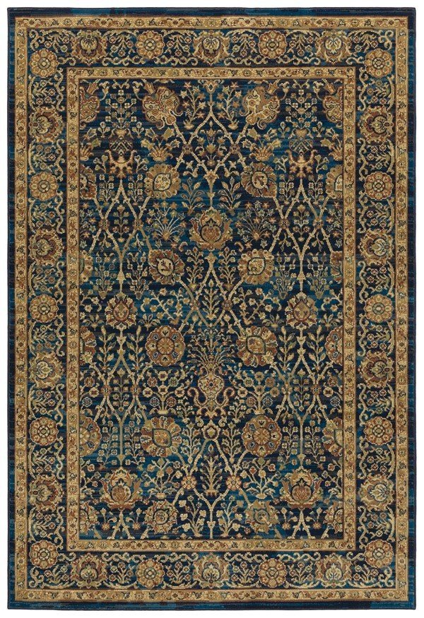 Oriental Weavers Ankara 501K5 Blue/Gold Area Rug Main Image Featured
