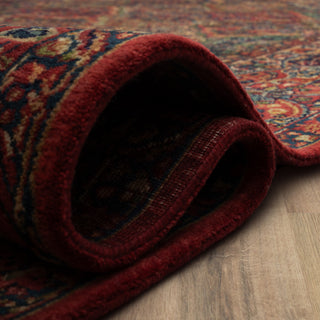 Karastan's legendary Kirman design in all wool pile rolled view.