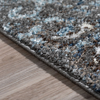 Dalyn Gala GA10 Steel Area Rug Close Up Edging Image