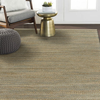 LR Home Natural Fiber 03378 Natural/Blue Area Rug Room Scene Feature