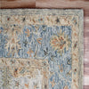LR Home Vintage 81924 Blue/Taupe/Cream Area Rug Corner