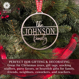 Family Name Personalized Ornaments - 5 pack - Design Your own Ornaments