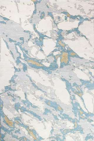 Bashian Greenwich R129-HG383 Ivory/Aqua Area Rug 5 X 8