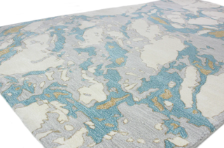 Bashian Greenwich R129-HG383 Ivory/Aqua Area Rug Alternate Image 2