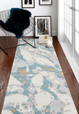 Bashian Greenwich R129-HG383 Ivory/Aqua Area Rug Room Scene 2