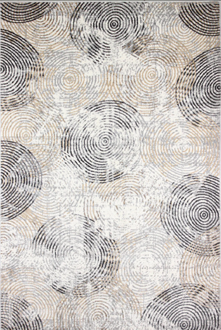 Bashian Carlyle C190-CA101 Ivory/Grey Area Rug 5 X 8